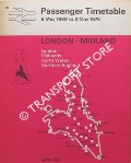 Book cover of Passenger Timetable - London, The Midlands, North Wales, Northern England, 5 May 1969 to 3 May 1970 by British Rail London Midland Region